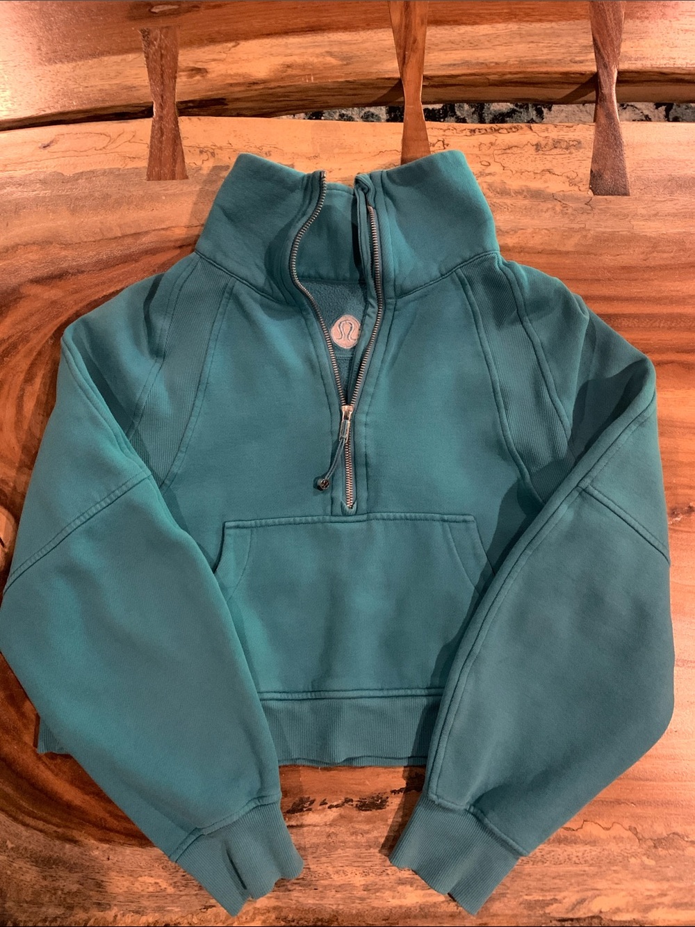 lululemon athletica half zip scuba women’s Teal Quarter-Zip Pullover Jacket